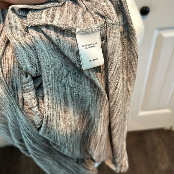 Coco + Carmen XXL Faux Wrap Heathered Gray Ruched Dress - Picture 10 of 11